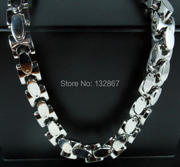 Выберите 1"-36" Нержавеющая сталь 9 мм тяжелые интерлок кости цепи ожерелье браслет серебро большие ювелирные изделия для мужчин