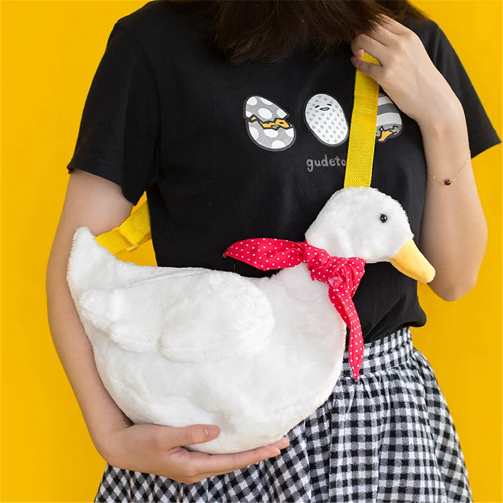 Милый Детский плюшевый рюкзак из настоящей утки большая сумка Goose милый