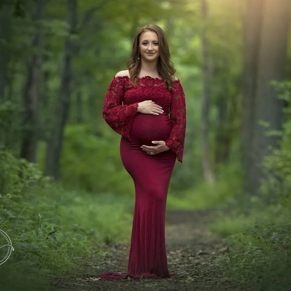 Нарядное кружевное пальто платья для беременных реквизит фотосессии