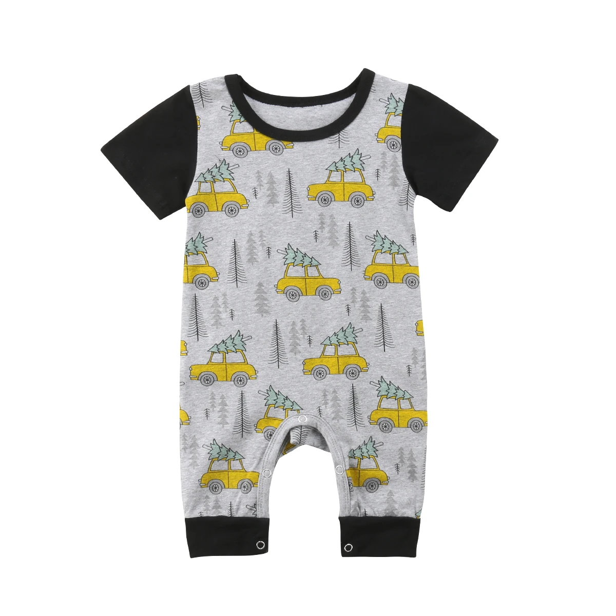 US Newborn Baby Girl Boy Cotton Short Sleeve Romper Jumpsuit Outfits Clothes Set