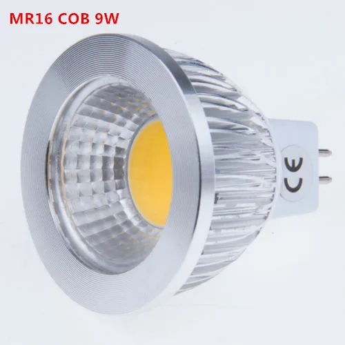 Высокая мощность лампада СИД MR16 COB 9 Вт 12 Вт 15 Вт Dimmable Cob прожектор теплый белый/чистый белый/холодный белый MR 16 12 В лампа