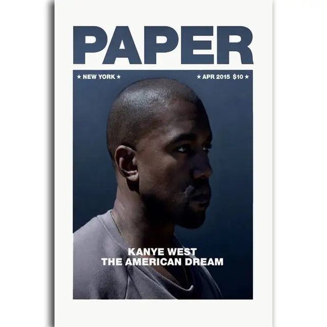 g432 new kanye west rap hip hop music magazine cover a4 art poster