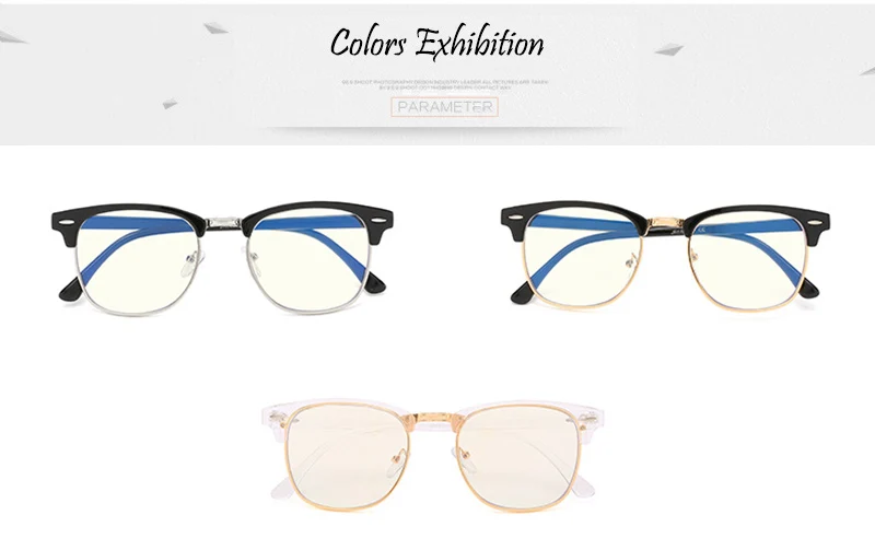 SHAUNA, анти-синие очки, украшение для ногтей, Нестареющая Классическая полуоправа, женские квадратные оптические очки, оправа Очки для работы за компьютером, мужские