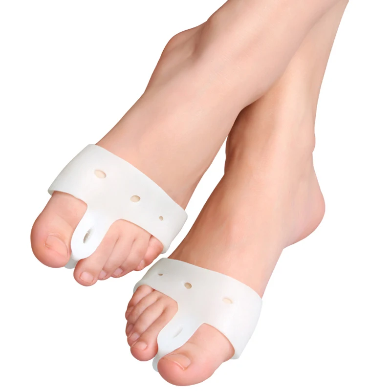 4Pcs=2Pair Toe Separator Hallux Valgus Bunion Corrector Bone Thumb Straightener Metatarsal Pads for Feet Pain Relief Foot Care