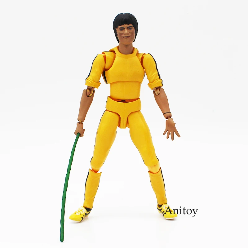 SHF Figures Брюс Ли Желтый спортивный костюм Ver. 75-летие издание ПВХ фигурка модель игрушки 14-15 см 3 вида стилей