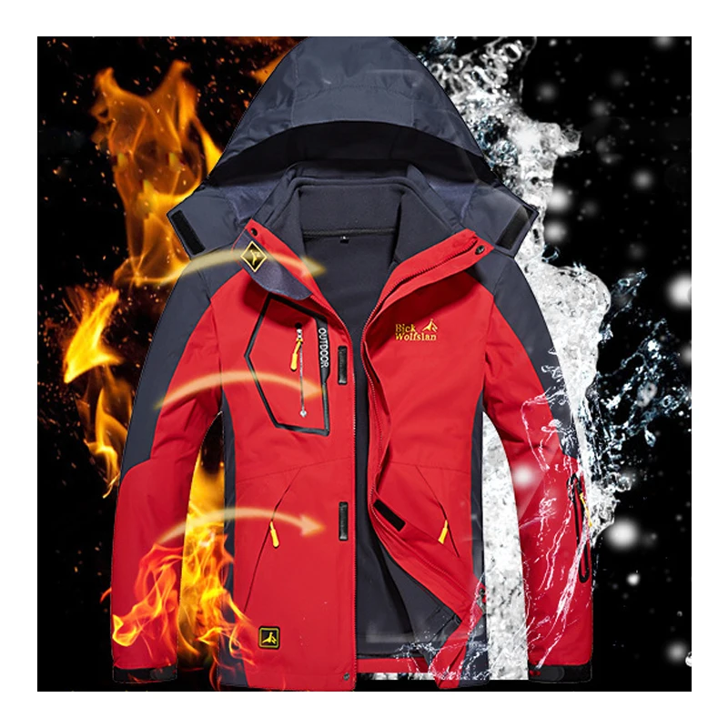 Мужская зимняя водонепроницаемая флисовая куртка большого размера для рыбалки, альпинизма, походов, лыжного спорта, походов на открытом воздухе, мужская теплая куртка с капюшоном, L-8XL