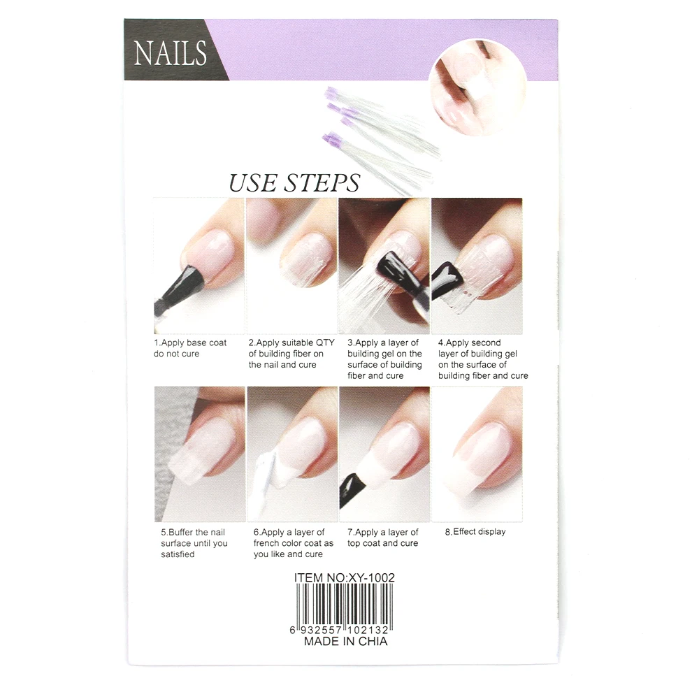 ERUIKA 10 шт./упак. Fibernails форма для ногтей акриловые наконечники наращивание волокон