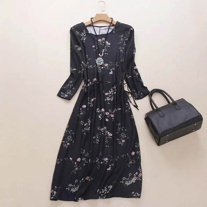 new arrival 100 silk women dress women silk ink and wash dress pure