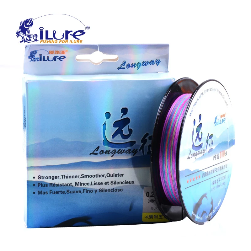 

iLure Brand 100 M Fishing Line 4 Strands Super Strong Japan Multifilament PE Braided Fishing Line 8 10 20 30 40 60LB Pesca