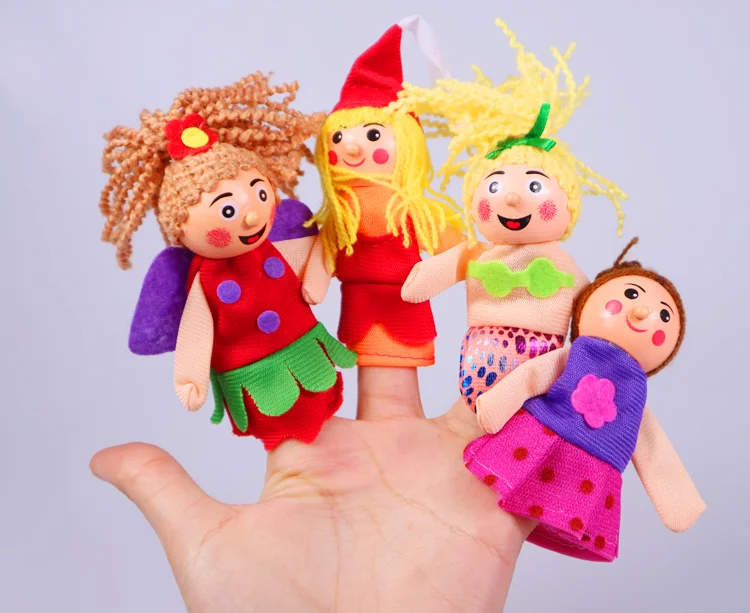 

Little Princess Mermaid A set of 4 fairy tale hand puppet fingers toys