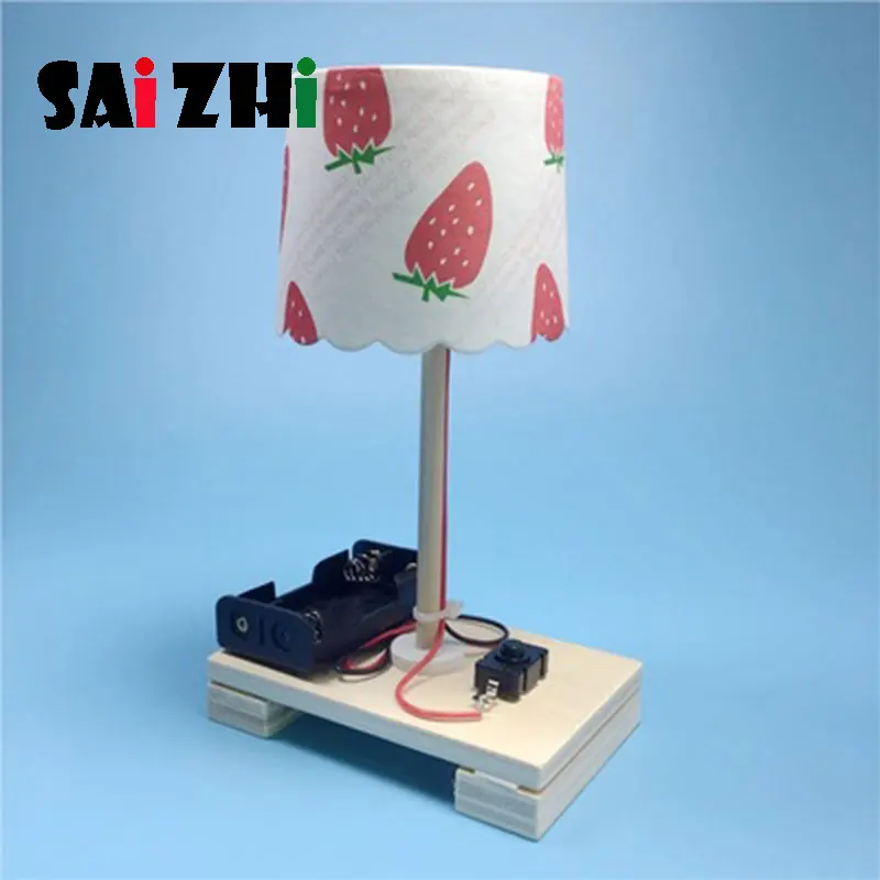 

Saizhi Model Toy Diy Strawberry Table Lamp Developing Intelligent STEM Electric Toy Science Birthday Gift SZ3242