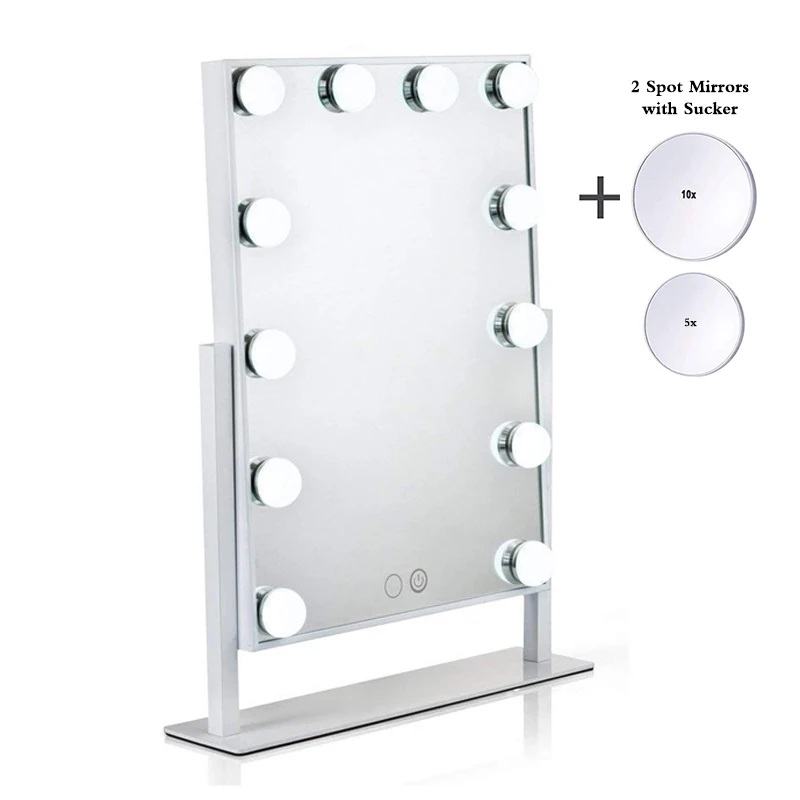 

Hollywood Style Makeup Mirror with Lights Cosmetic Lighted Vanity 12x3W Dimmable LED Bulbs Mirrors Touch Control Beauty Salon