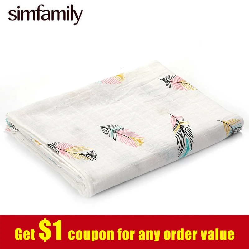 

[simfamily]100% Muslin Cotton Balloon Fruit Animal Print Baby Swaddles Newborn Blankets Bedding Infant Gauze Wrap Both Towel
