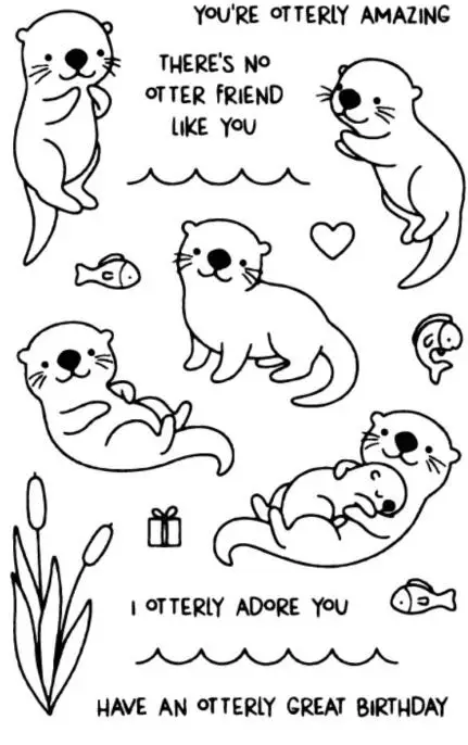 

otter Transparent Clear Stamp for DIY scrapbooking seal Card Making