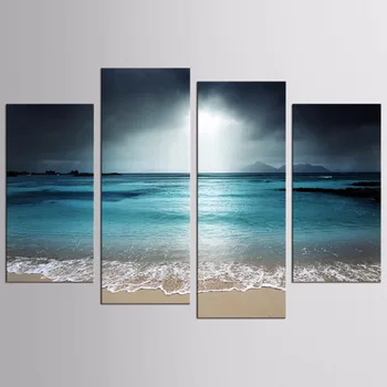 

4pieces Wall Art Picture Gift Home Decoration Canvas Print painting beautiful sea Sunset landscape canvas prints