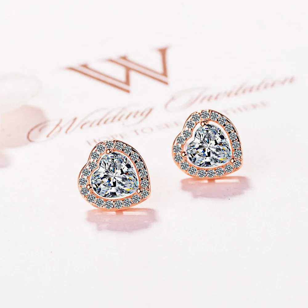 925 sterling silver bridal wedding stud earrings for women  (6)