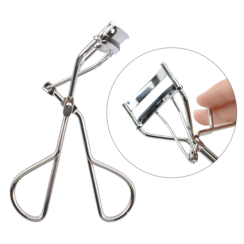 

1Pc Stainless Steel Mini Eyelash Curler Replacement Silicone Pads Eyelashes Curler Tools Curvex Eyelash Curling Cosmetics Tools