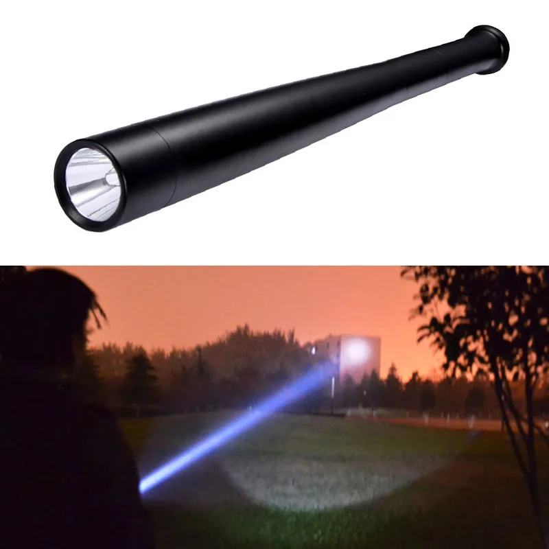 

New Truncheons 400 Lumen Q5 Torch Ultra Bright LED 3 Modes Flashlight Mini Baseball Bat Shape For Security WWO66