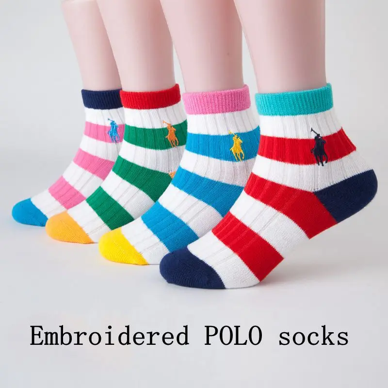 Retail Brand name polo children's soft cotton sock spring baby girls