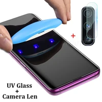 UV Gehärtetem Glas für OnePlus 9 8 Pro 7 7T Vollständige Flüssige Kleber Screen Protector OnePlus9 One Plus 9Pro glas 3D 5D Kamera Len Film