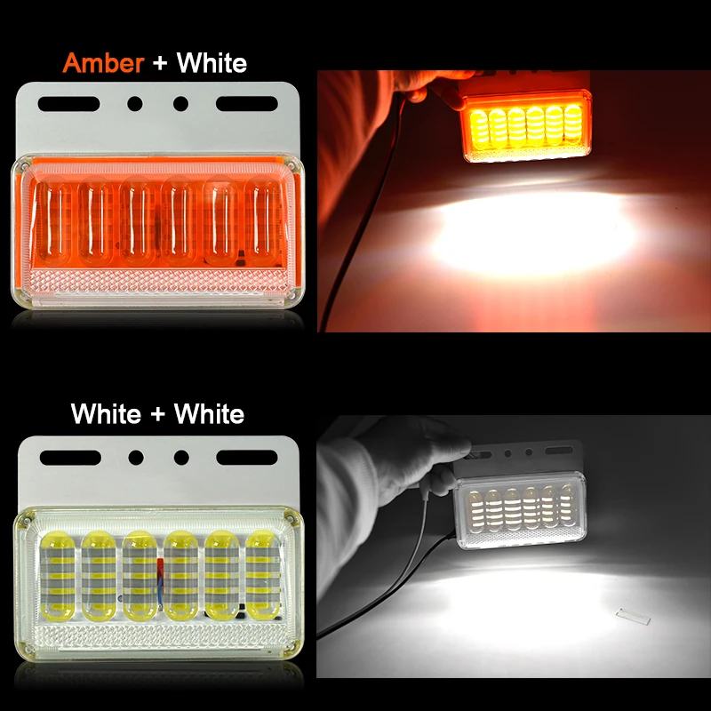 CNSUNNYLIGHT 24V LED Turn Signal Light Side Clearance Lamp Tail Reverse Truck Trailer Lorry Van Warning Fog Parking Lighting Bar (3)