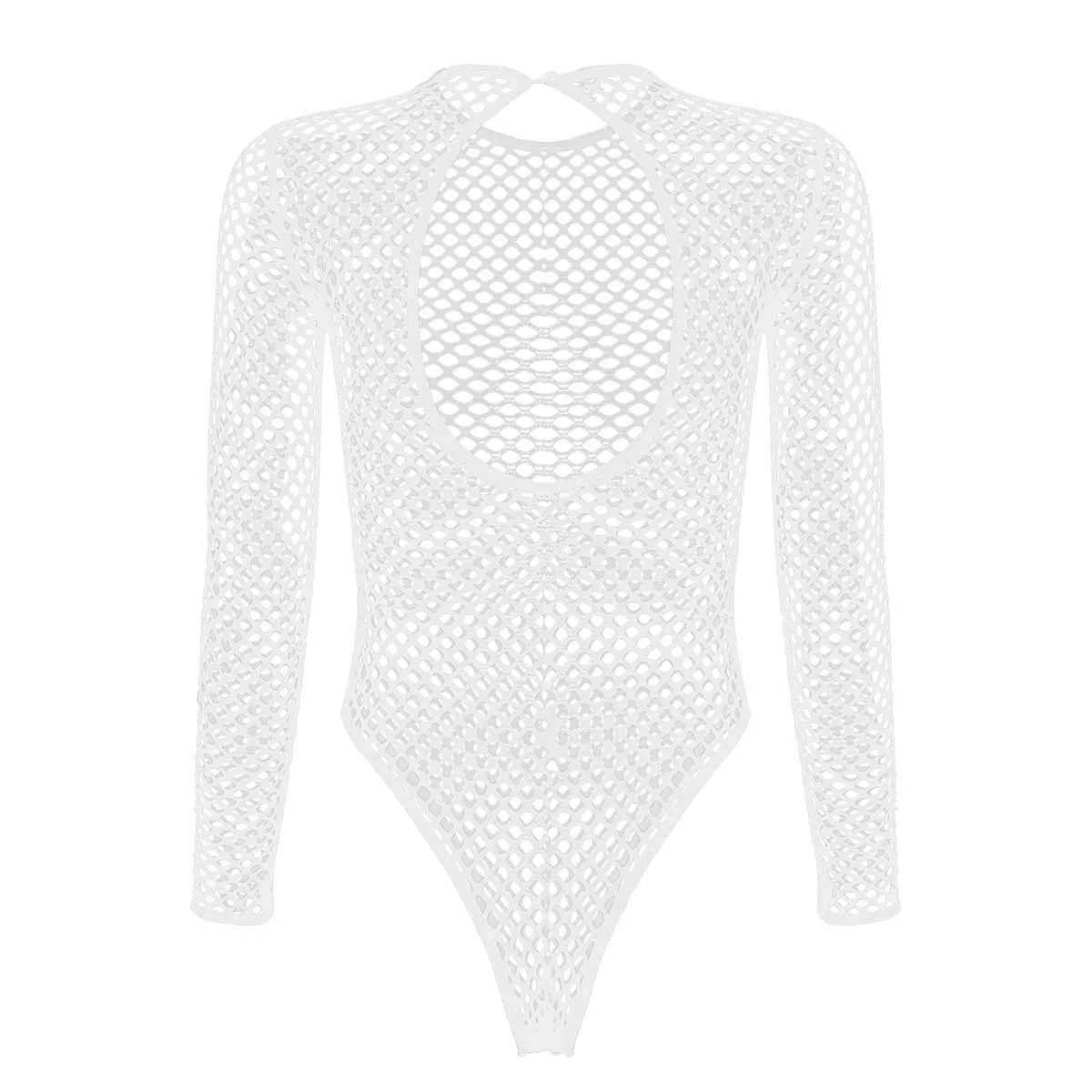 long sleeve bodysuit New Sexy Hollow Out Mesh Bodysuits Long Sleeve Bodysuit Women Beach Wear Rompers High Cut Tank Thong Leotard Womens Jumpsuit lace bodysuit Bodysuits