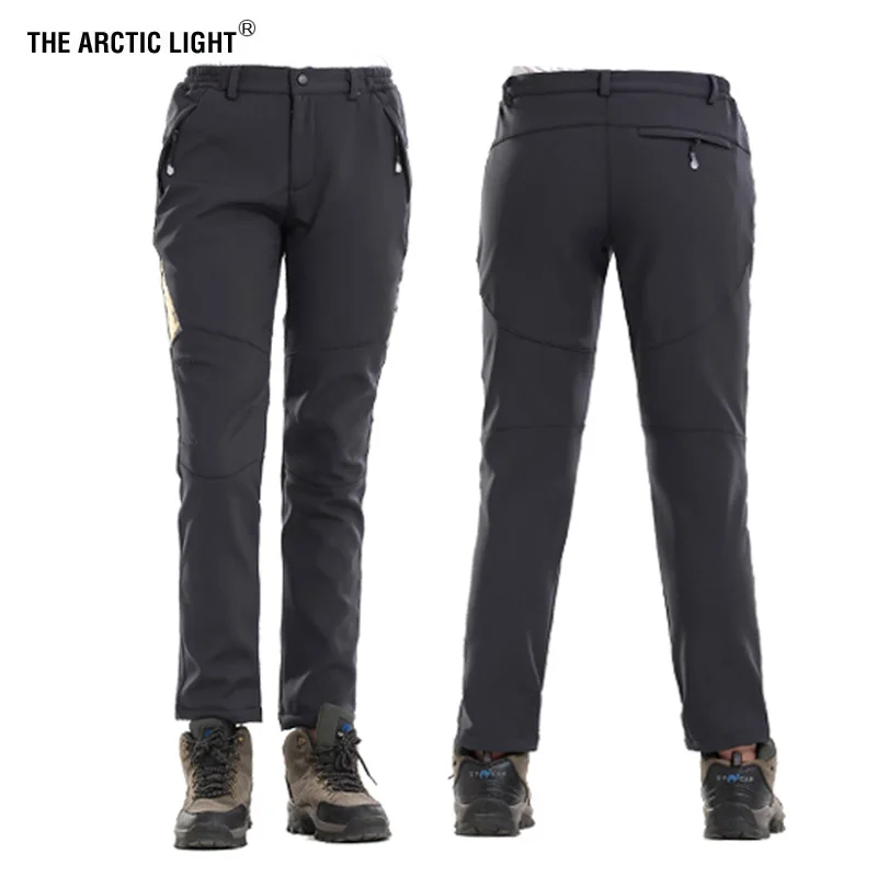 El Ártico luz senderismo Trekking pantalones de esquí Softshell invierno a prueba de viento impermeable calor radiación protección hombres mujeres 5XL