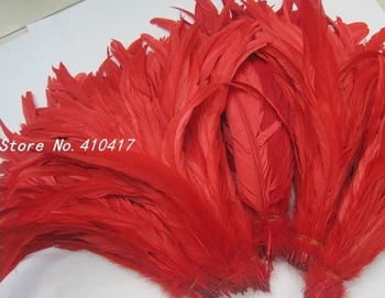 

Free Shipping100pcs 14-16''/35-40cm Red Color Rooster Tail Feathers Decoration Wholesale