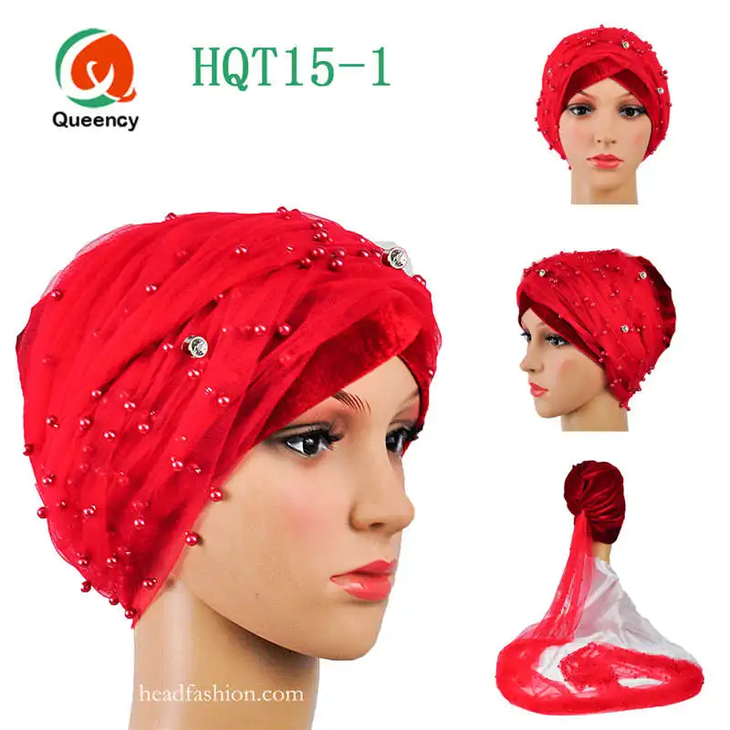

Top selling!! African turban gele Beaded african headtie headwrap gele african scarf Solid headtie for wedding or party.
