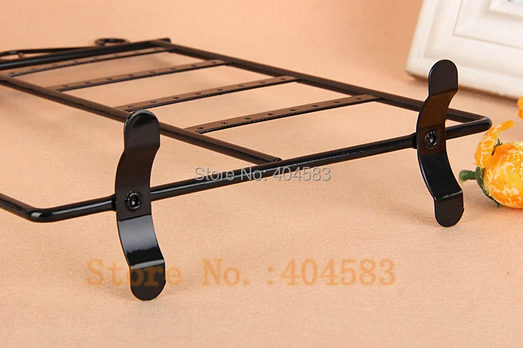  Black Painted Steel Earring Display Stand Necklace Display Stand Jewelry Display Holder 6 hooks 32 