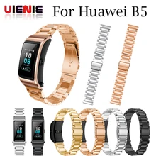 Uienie Нержавеющая сталь ремешок для наручных часов для huawei B5 часы с ремешком-браслетом металлические звенья для huawei B5 ремень Для мужчин наручные часы