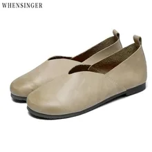 Обувь для женщин натуральная кожа женская обувь на плоской подошве повседневные Лоферы слипоны женская обувь на плоской подошве Мягкие Мокасины Женская обувь для вождения