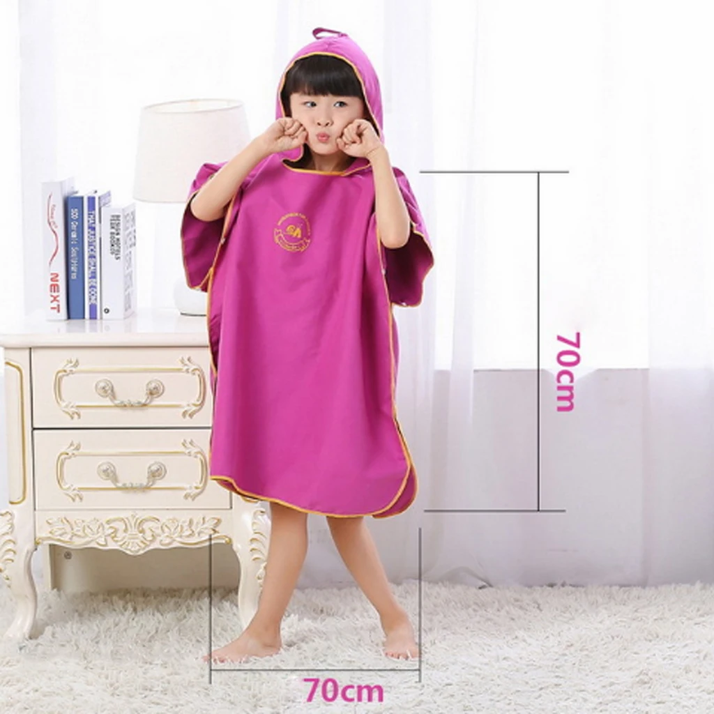Water Sport Surf Poncho Wetsuit Changing Robe Towel with Hood for Men Women Kids Teenager changing at the Pool or Beach