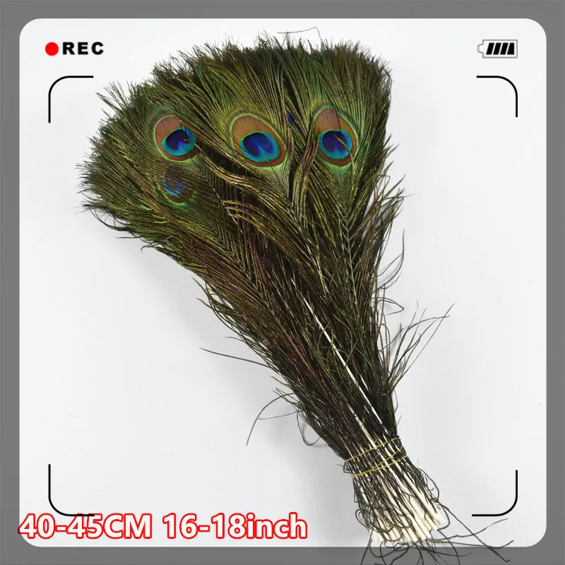 50 Pcs/Lot Natural Real Peacock Feathers for Crafts 25-80cm Peacock Feather Home Hotel Decor Wedding Decoration Plumes plumas - Цвет: 40-50CM 18-20inch