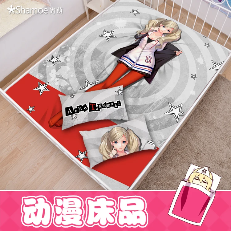 

Anime Cartoon Cosplay Persona Anne Takamaki Mattress Cover Fitted Sheet Fitted cover bedspread counterpane