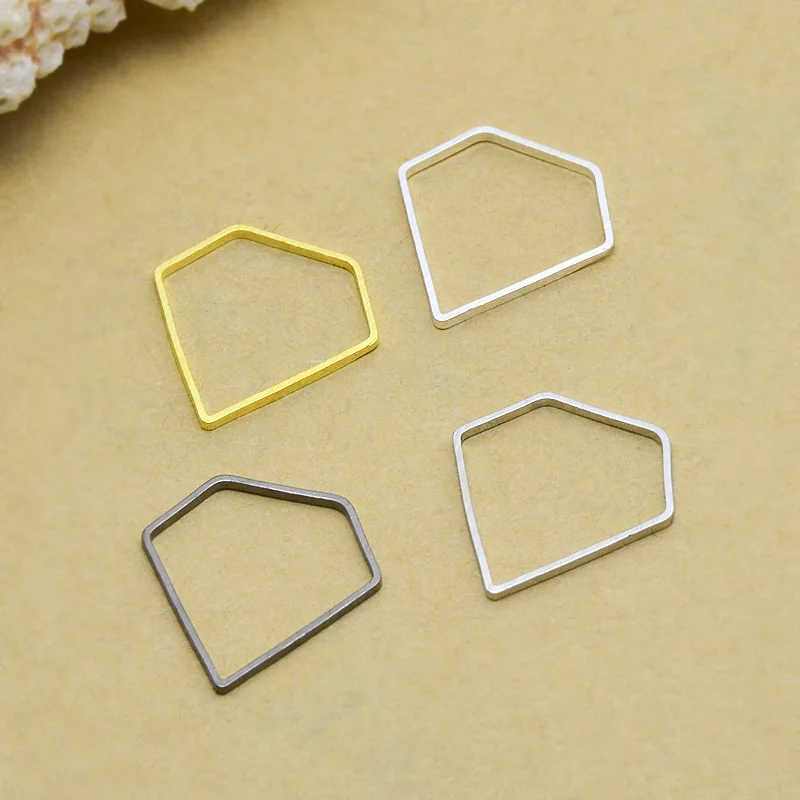

20pcs ZHU RU 15.5mm Charms Pentagon contour Gem shape Pendants for DIY decoration neckalce earring Jewelry Making