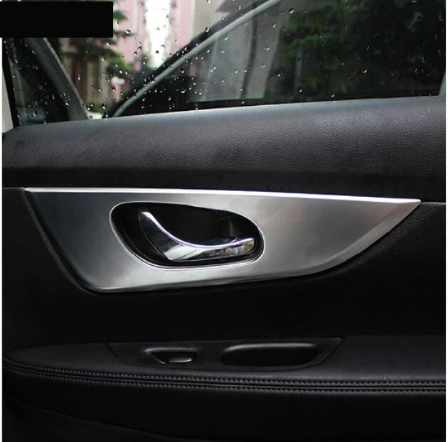 ACCESSORIES FIT FOR nissan QASHQAI J11 2014-16 CHROME INTERIOR INNER DOOR HANDLE CATCH COVER TRIM SURROUND FRAME GARNISH 4PCS | Автомобили