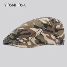 Регулируемые береты, шапки для мужчин и женщин, популярные дизайнерские камуфляжные женские шапки, мужские военные береты, шапки на зиму и осень, Прямая поставка WH657