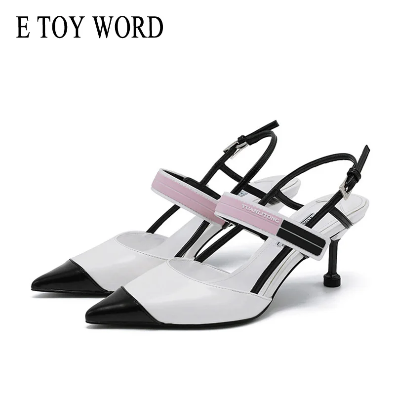 

E TOY WORD 2019 Women Shoes Pointed Toe Kitten heel Women Pumps Multi-color Fashion Heels Shoes Women Brand Design shoes Women
