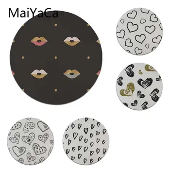 

MaiYaCa Personalized Fashion Lips and Love Gamer Speed Mice Retail Small Rubber Mousepad Size for 20x20cm 22x22cm Small Mousepad