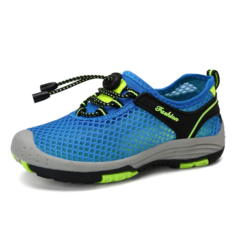 

2018 Summer New Kids Hiking Shoes for Boys Sneakers Mesh Breathable Children's Outdoor Sport Walking Shoes Anti Slip Wading Shoe