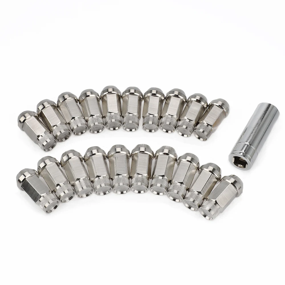 Car Modification 20PCS Stainless Steel Lug Nuts M12x1.25 M12x1.5 M14x1.5 M14x2 Wheel Nuts Bolts For Mitsubishi Acura Mazda