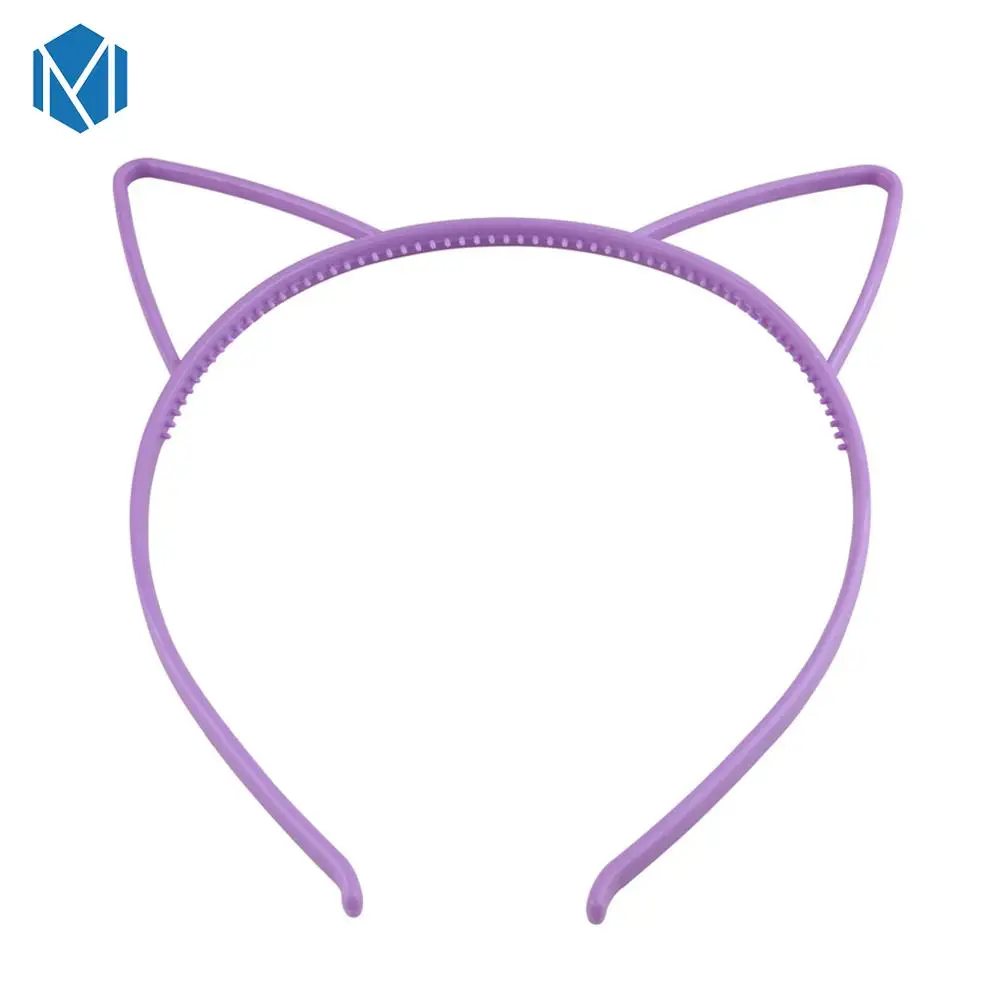 cat ear C M MISM 1 шт., ободки с кошачьими ушками для девочек, корона, тиара, принцесса, с пластиковым животным, лента для волос, Бабочка, бант, аксессуары, головные уборы для девочек - Цвет: cat ear C