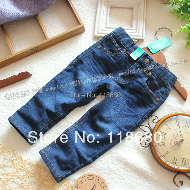 

Free shipping spring autumn kids jeans baby clothes child Denim pants boys and girls all-match casual pants