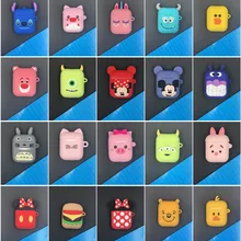 Мультяшный беспроводной Bluetooth чехол для наушников для Apple AirPods силиконовый зарядный чехол для наушников Защитный чехол для AirPods