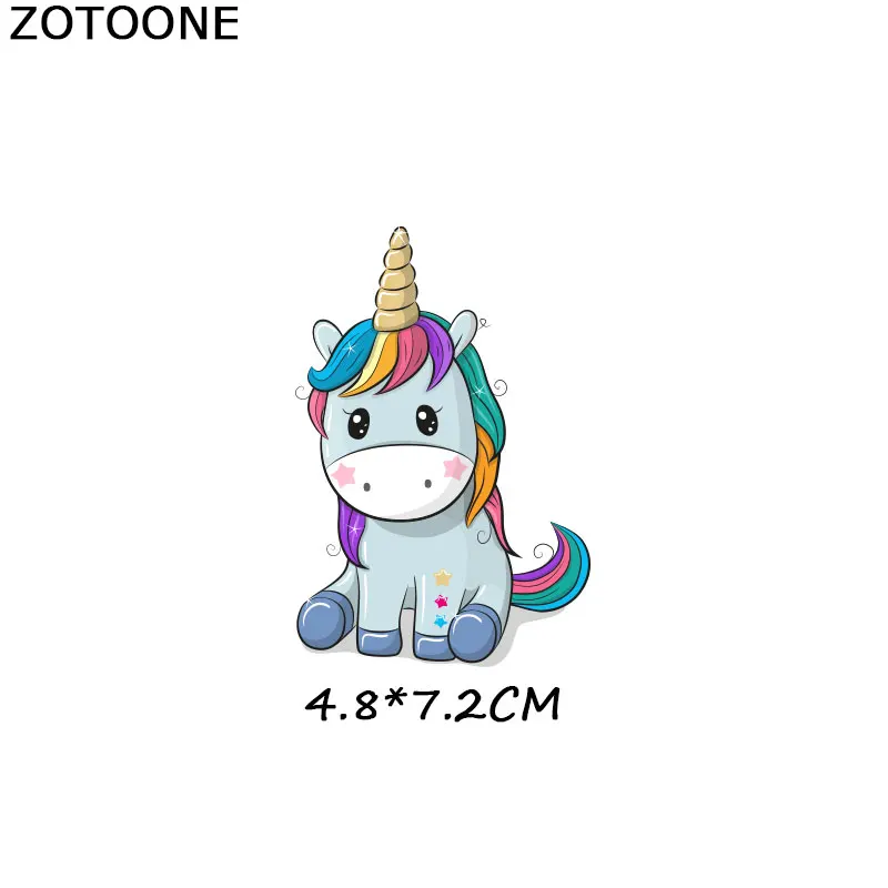 ZOTOONE милые Мультяшные нашивки в виде животных теплопередача железа на патч для футболки детский подарок DIY Одежда Наклейки теплопередача G - Цвет: 1083