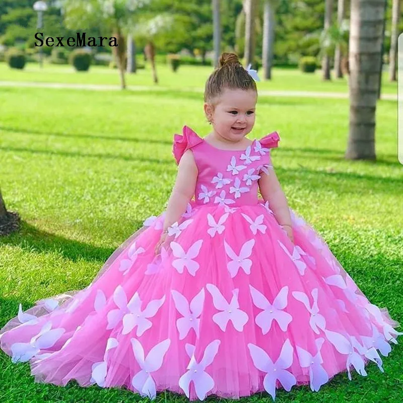 Cute Little Girls Birthday Dress Ball Gown Flower Girl Dress Puffy