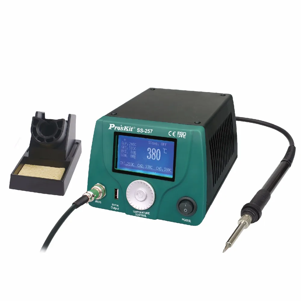 Pro'sKit SS-257H lcd цифровой Интеллектуальный BGA контроль температуры высокой мощности сильная паяльная станция