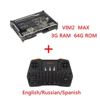 Khadas VIM2 Max Open Source Octa Core TV Box 3G RAM DDR4 Amlogic S912 WiFi Bluetooth Android TV Box for DIY Set-up