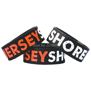 

300pcs One Inch Jersey Shore wristband silicone bracelets free shipping by DHL express